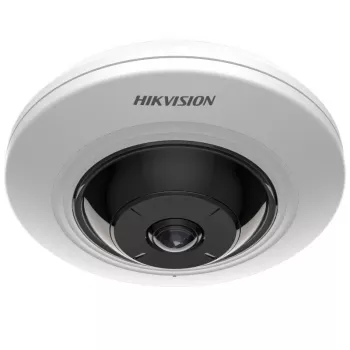 Hikvision DS-2CD3956G2-ISU 5MP AcuSense 180° Panoraminė „Fisheye“ IP kamera, 1,05 mm, įmontuotas mikrofonas, vidaus patalpoms