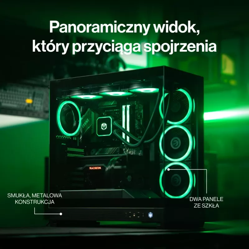 ENDORFY Fishtank 6000 Flex Mid-Tower PC Case - Black, Dual Tempered Glass, USB-C, E-ATX, Back-Connect Ready (No Fans)
