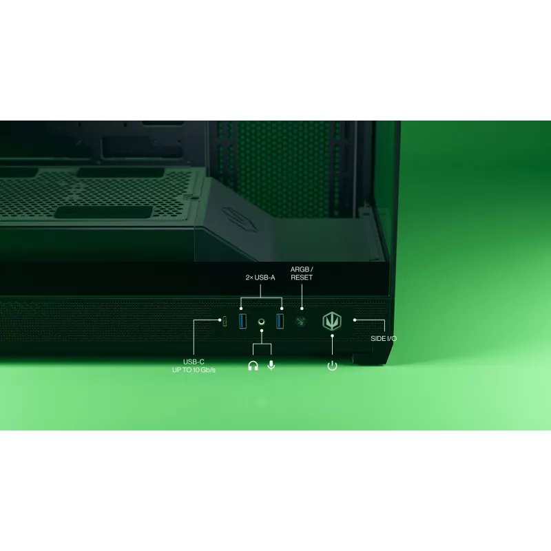 ENDORFY Fishtank 6000 Flex Mid-Tower PC Case - Black, Dual Tempered Glass, USB-C, E-ATX, Back-Connect Ready (No Fans)