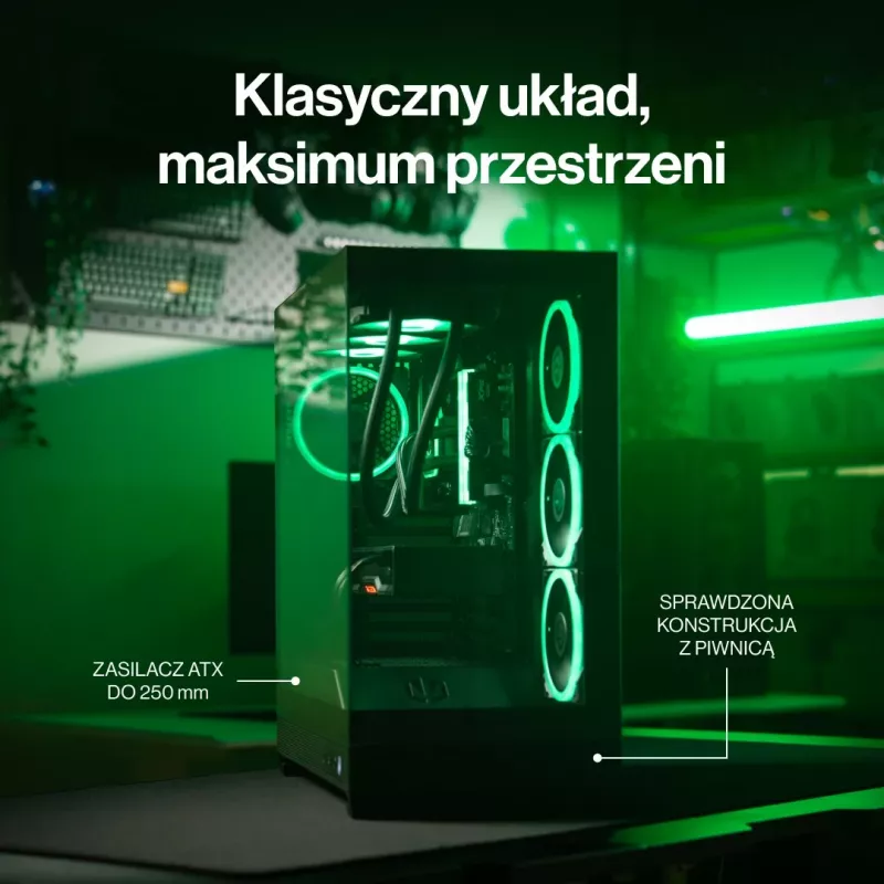 ENDORFY Fishtank 6000 Flex Mid-Tower PC Case - Black, Dual Tempered Glass, USB-C, E-ATX, Back-Connect Ready (No Fans)