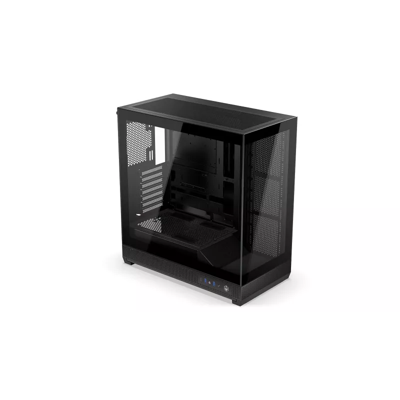 ENDORFY Fishtank 6000 Flex Mid-Tower PC Case - Black, Dual Tempered Glass, USB-C, E-ATX, Back-Connect Ready (No Fans)