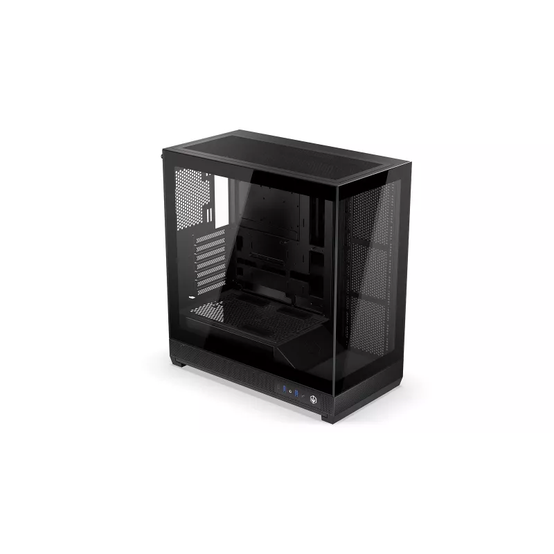 ENDORFY Fishtank 6000 Flex Mid-Tower PC Case - Black, Dual Tempered Glass, USB-C, E-ATX, Back-Connect Ready (No Fans)
