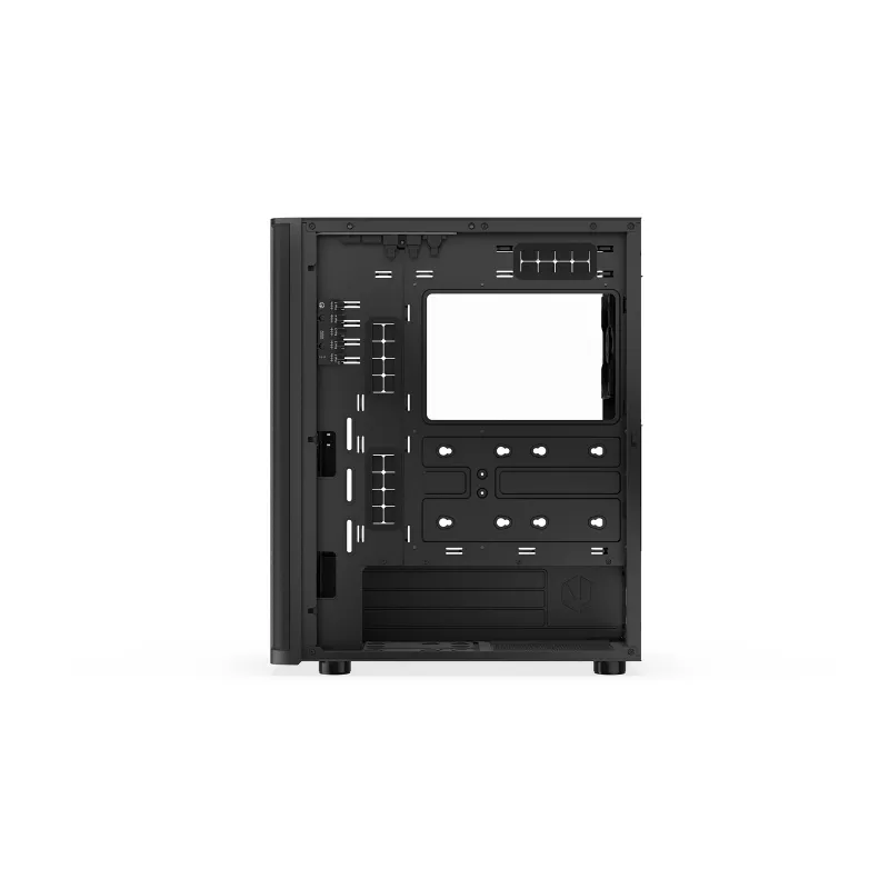 ENDORFY Ventum 400 Air ATX PC Case - Juoda, Grūdintas stiklas, 4x Stratus 120 PWM ventiliatoriai, USB-C
