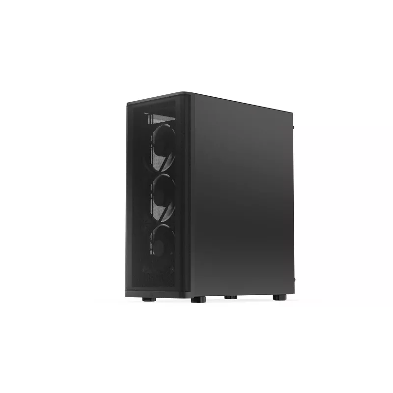 ENDORFY Ventum 400 Air ATX PC Case - Juoda, Grūdintas stiklas, 4x Stratus 120 PWM ventiliatoriai, USB-C