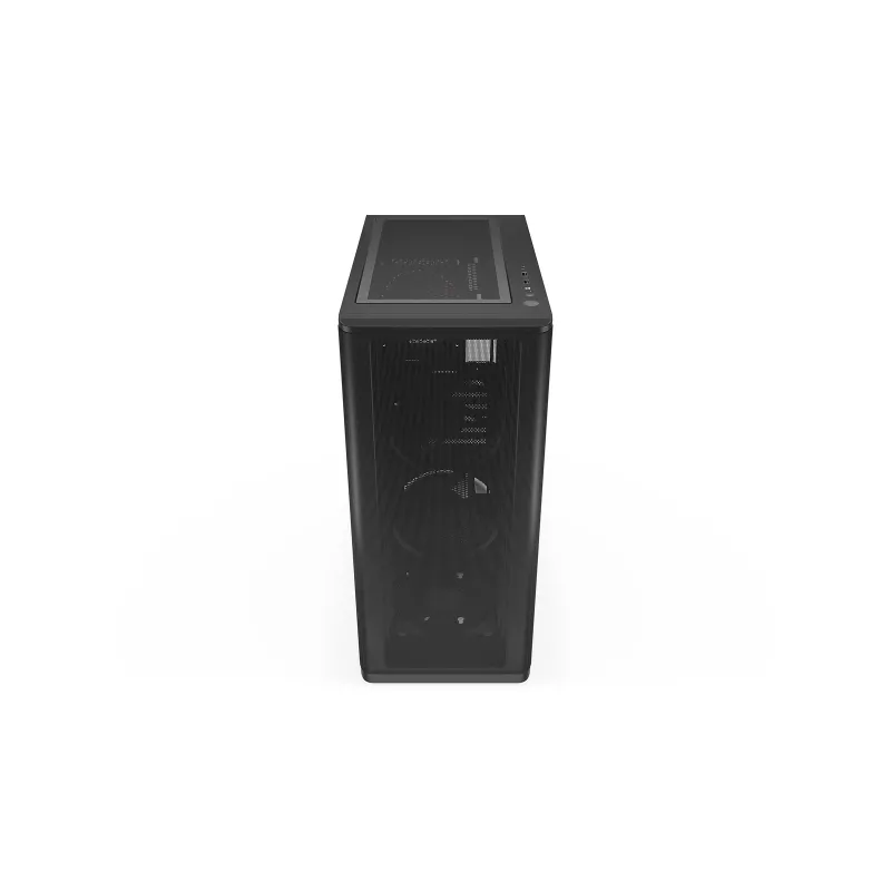 ENDORFY Ventum 400 Air ATX PC Case - Juoda, Grūdintas stiklas, 4x Stratus 120 PWM ventiliatoriai, USB-C