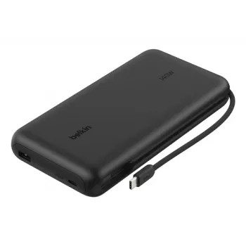 Belkin UltraCharge Pro Laptop Power Bank 25K 25000mAh 158W su integruotu USB-C laidu ir skaitmeniniu ekranu, juoda