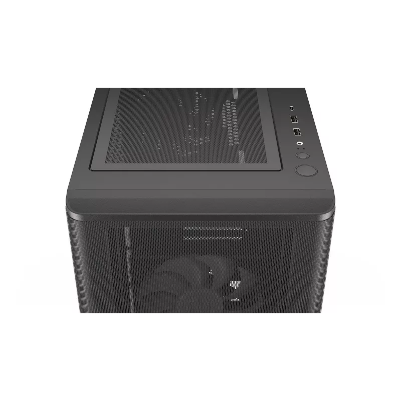 ENDORFY Ventum 400 ARGB ATX PC Case - Black, Tempered Glass, 4x Stratus 120 PWM ARGB Fans, ARGB & PWM Controller, USB-C
