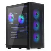 ENDORFY Ventum 400 ARGB ATX PC Case - Black, Tempered Glass, 4x Stratus 120 PWM ARGB Fans, ARGB & PWM Controller, USB-C