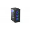 ENDORFY Ventum 400 ARGB ATX PC Case - Black, Tempered Glass, 4x Stratus 120 PWM ARGB Fans, ARGB & PWM Controller, USB-C