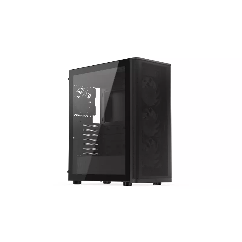 ENDORFY Ventum 400 ARGB ATX PC Case - Black, Tempered Glass, 4x Stratus 120 PWM ARGB Fans, ARGB & PWM Controller, USB-C