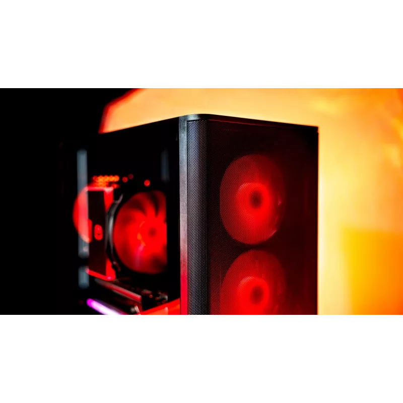 ENDORFY Ventum 400 ARGB ATX PC Case - Black, Tempered Glass, 4x Stratus 120 PWM ARGB Fans, ARGB & PWM Controller, USB-C