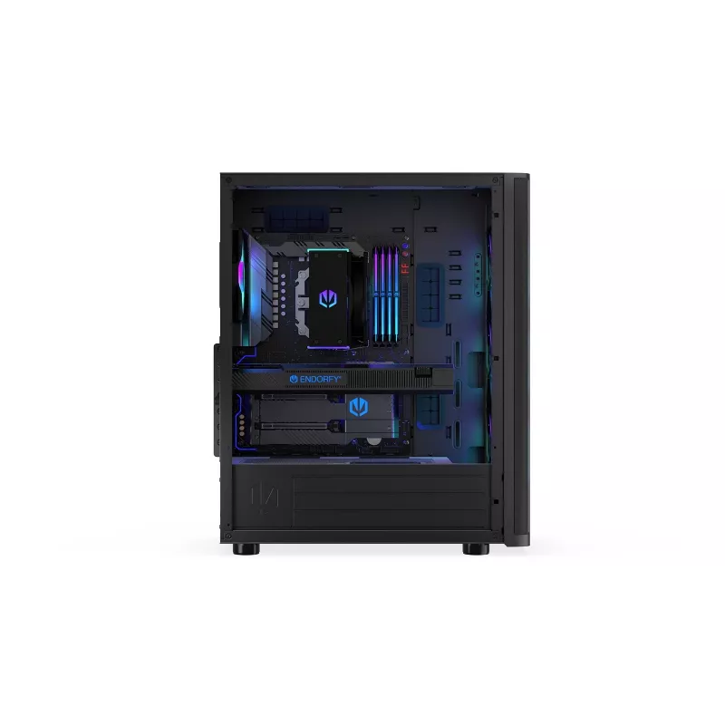 ENDORFY Ventum 400 ARGB ATX PC Case - Black, Tempered Glass, 4x Stratus 120 PWM ARGB Fans, ARGB & PWM Controller, USB-C