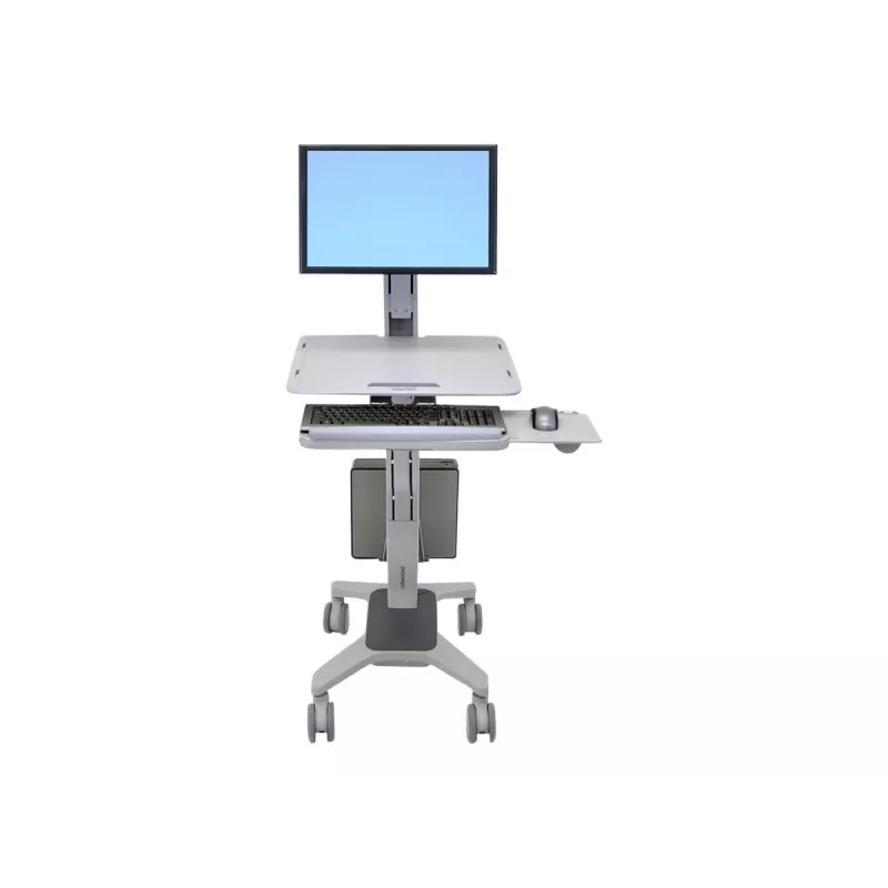 Ergotron WorkFit C-Mod Single LD Sit-Stand Workstation Cart 24-198-055 iki 27 colių