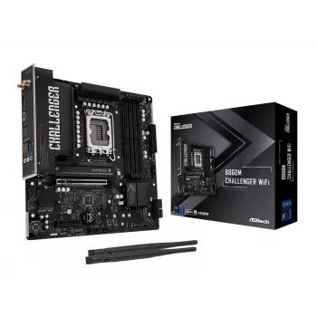 ASRock B860M Challenger WiFi LGA1851 mATX DDR5 pagrindinė plokštė (90-MXBUP0-A0UAYZ)
