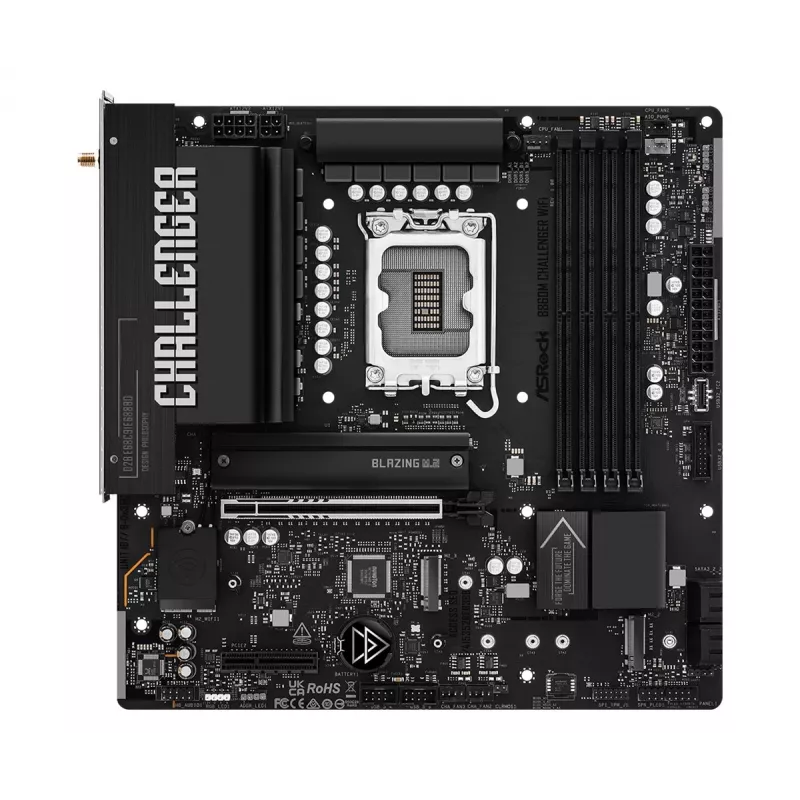 ASRock B860M Challenger WiFi LGA1851 mATX DDR5 pagrindinė plokštė (90-MXBUP0-A0UAYZ)