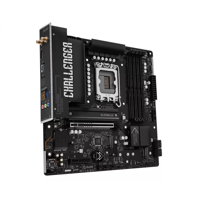 ASRock B860M Challenger WiFi LGA1851 mATX DDR5 pagrindinė plokštė (90-MXBUP0-A0UAYZ)