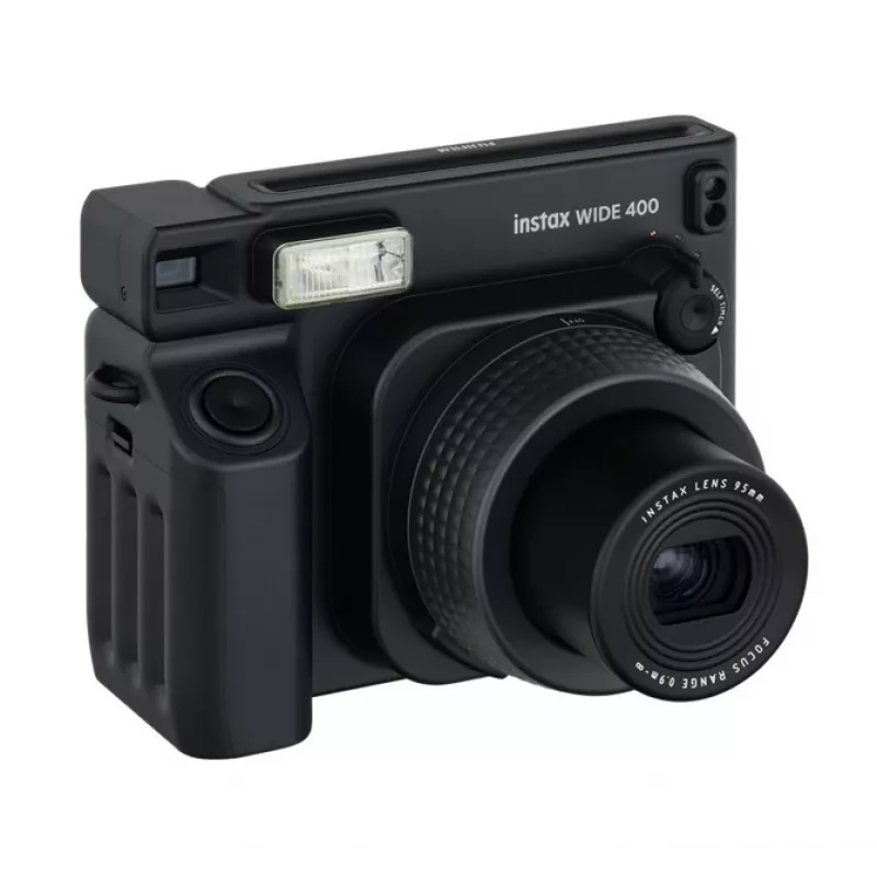 FUJIFILM instax WIDE 400 momentinė spausdinimo kamera — plataus formato 62×99 mm nuotraukos, įmontuota blykstė, juoda, 16975362
