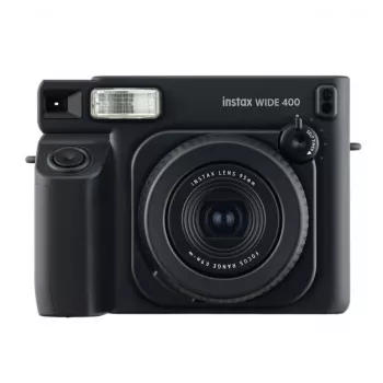 FUJIFILM instax WIDE 400 momentinė spausdinimo kamera — plataus formato 62×99 mm nuotraukos, įmontuota blykstė, juoda, 16975362