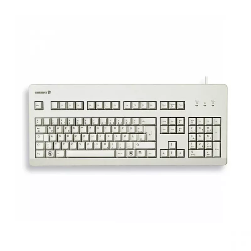 CHERRY G80-3000 mechaninė klaviatūra G80-3000LXCEU-0 MX Brown Full-Size US/International PS/2+USB šviesiai pilka