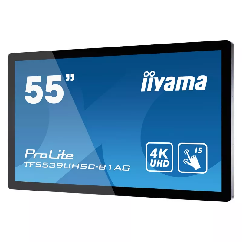 Iiyama ProLite TF5539UHSC-B1AG 55 colių 4K UHD PCAP 50 lietimų IPS LED monitorius juodas