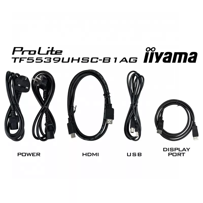 Iiyama ProLite TF5539UHSC-B1AG 55 colių 4K UHD PCAP 50 lietimų IPS LED monitorius juodas