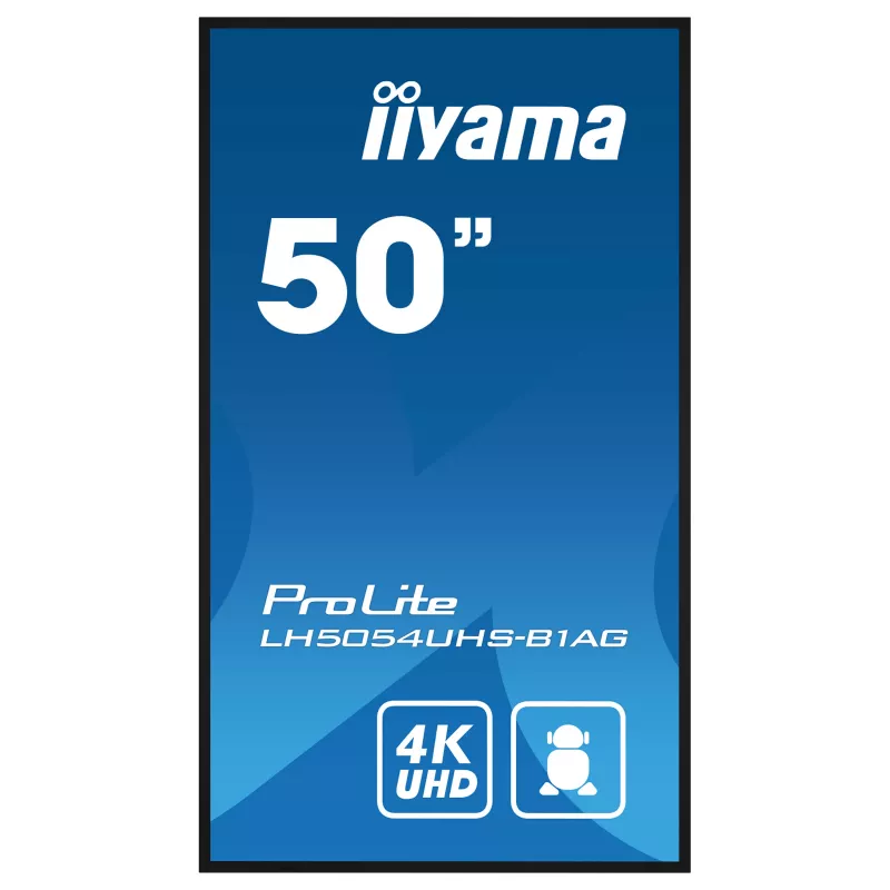 Iiyama ProLite LH5054UHS-B1AG 50 colių 4K UHD VA komercinis reklaminis ekranas 24/7 Android