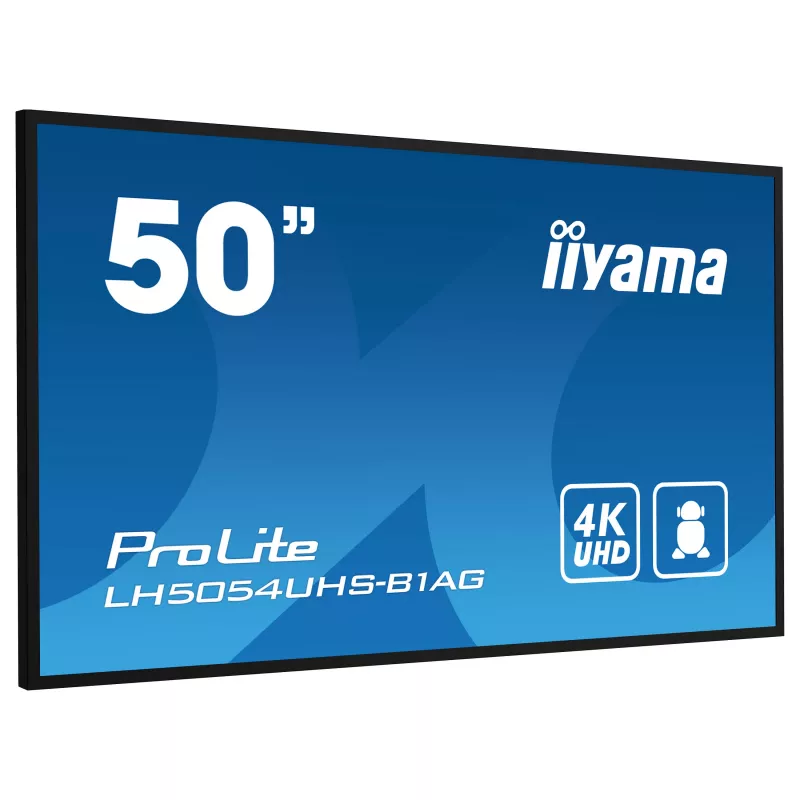 Iiyama ProLite LH5054UHS-B1AG 50 colių 4K UHD VA komercinis reklaminis ekranas 24/7 Android