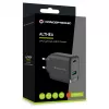 Conceptronic ALTHEA20B45 45W GaN USB-C PD & USB-A QC 3.0 Dual-Port Wall Charger Black