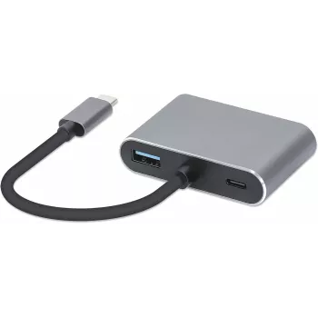 iBox IUCHCHDVGA USB-C 4-in-1 Hub USB 3.0 + PD 100W + HDMI 4K 30Hz + VGA FullHD