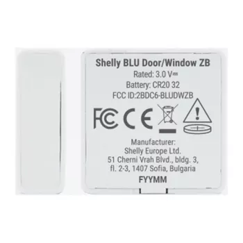 Shelly BLU Door/Window ZB Zigbee Bluetooth Smart Door Window Sensor White