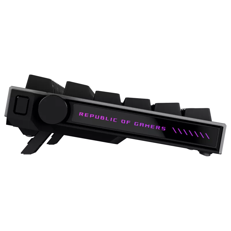 ASUS ROG Strix Morph 96 belaidė žaidimų klaviatūra, 96% išdėstymas, ROG NX Snow jungikliai, karštai keičiami, trijų režimų ryšys, juoda