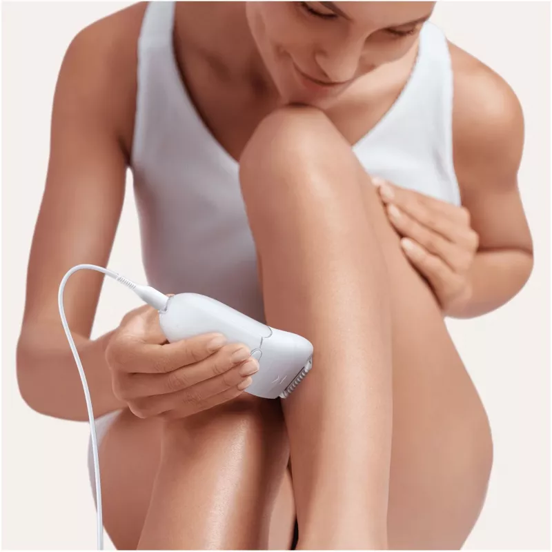 Braun Silk-épil 5 5-825 Power Epiliatorius, Baltas/Rožinis, 28 pincetai, MicroGrip, Laidinis