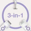 Braun Silk-épil 5 5-825 Power Epiliatorius, Baltas/Rožinis, 28 pincetai, MicroGrip, Laidinis