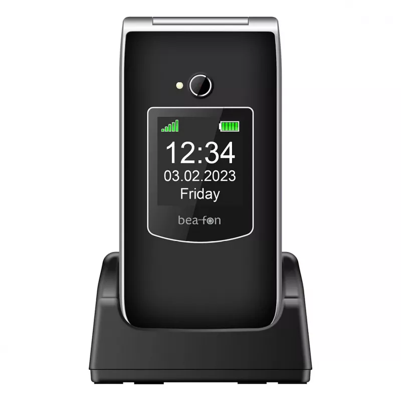 Bea-fon Silver Line SL605 Feature Phone Dual-SIM Black Silver
