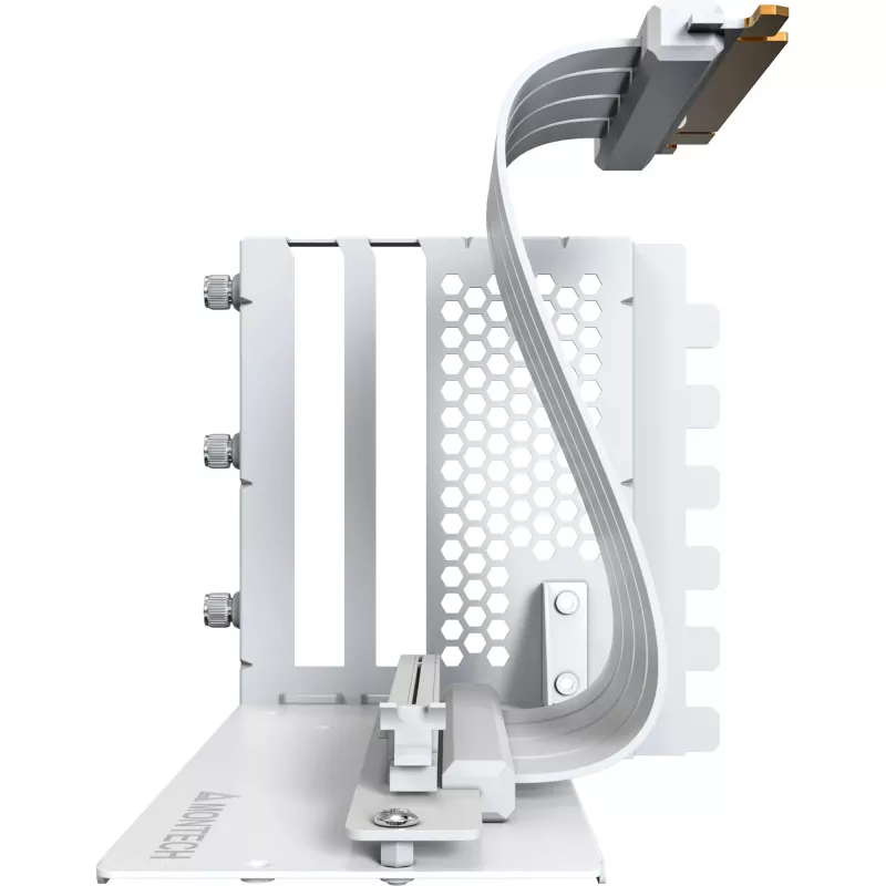 MONTECH Vertikalus GPU montavimo rinkinys PCIe 4.0 lanksčiu kabeliu Baltas 20cm