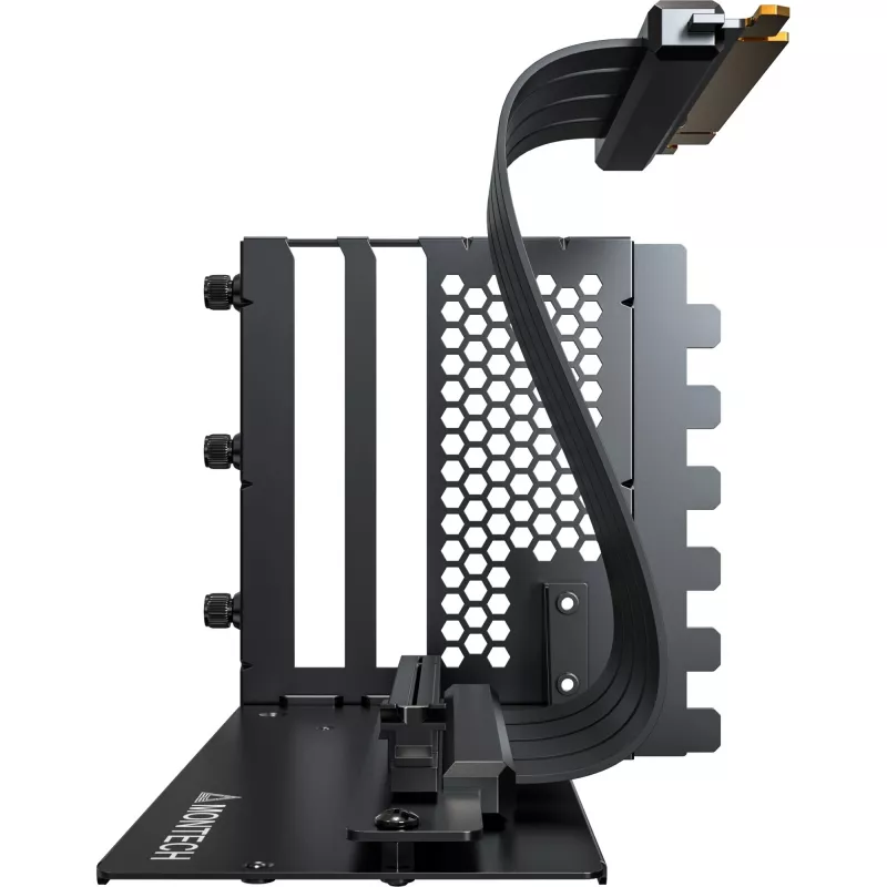 MONTECH Vertikalus GPU montavimo rinkinys PCIe 4.0 lanksčiu kabeliu juodas 20cm
