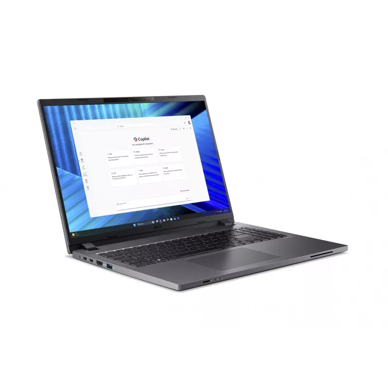 Acer TravelMate P2 TMP216-71-G3-TCO 16 inch WUXGA IPS nešiojamas kompiuteris Intel Core Ultra 5 125H 16GB RAM 512GB SSD Windows 11 Pro pirštų atspaudų skaitytuvas išmaniosios kortelės skaitytuvas 3 metų On-Site NBD