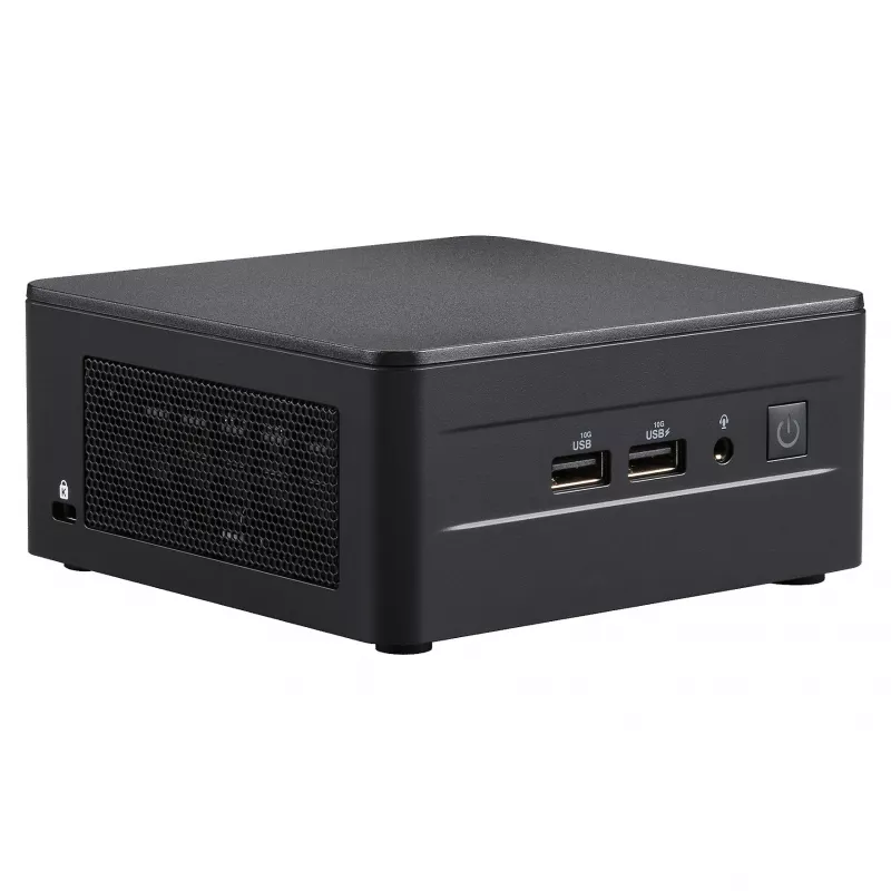 ASUS NUC 13 Pro Tall Kit RNUC13L3HV500000I - Barebone - Mini-PC - Intel Core i5-1350P - Be RAM - Be atminties - Intel Iris Xe Graphics - Wi-Fi 6E - Bluetooth 5.3 - 2.5GbE - vPro - Juoda