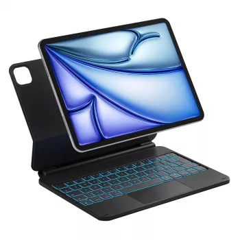 Inateck klaviatūros dėklas su jutikliniu kilimėliu, skirtas iPad Pro 11 colių ir iPad Air 10,9 colių (4/5 kartos), QWERTZ išdėstymas, juoda
