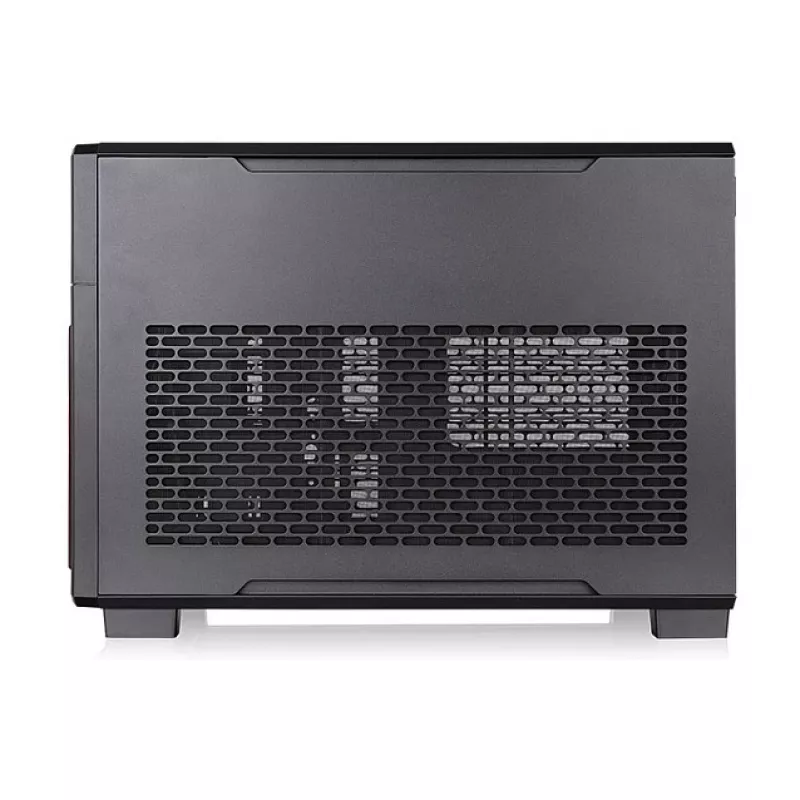 Thermaltake TR200 WS Super Mini Tower Case, Black/Wood, Tempered Glass