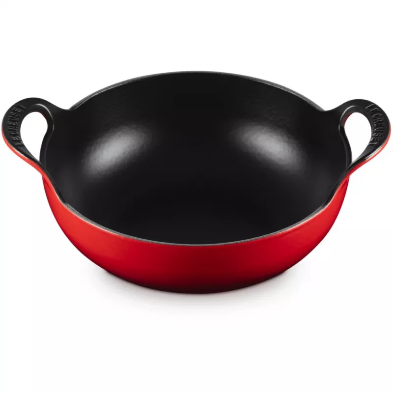 Le Creuset ketaus balti indas troškintuvas 24 cm vyšninė raudona