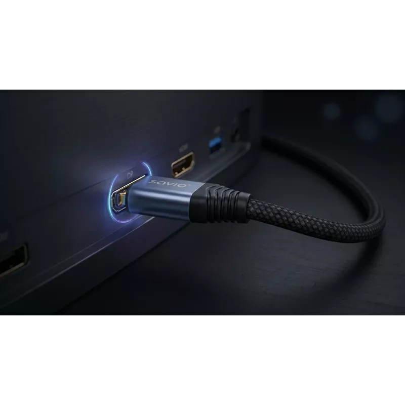 SAVIO CL-211 DisplayPort 2.1 laidas 3m juodas