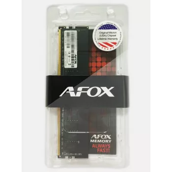 AFOX AFLD44EN1P 4GB DDR4 2400MHz PC4-19200 Non-ECC Unbuffered CL17 1.2V Desktop RAM modulis