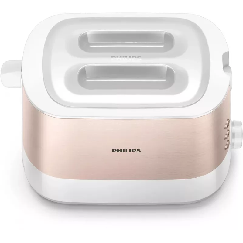 Philips Viva Collection HD2638/11 Skrudintuvas 2 griežinėliai 950 W Rožinis auksas, Baltas