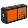 TechniSat TechniRadio Solar 2 DAB+/FM nešiojamas radijas su saulės baterija ir rankine sukimosi rankena, juoda/oranžinė
