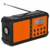 TechniSat TechniRadio Solar 2 DAB+/FM nešiojamas radijas su saulės baterija ir rankine sukimosi rankena, juoda/oranžinė