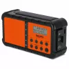 TechniSat TechniRadio Solar 2 DAB+/FM nešiojamas radijas su saulės baterija ir rankine sukimosi rankena, juoda/oranžinė