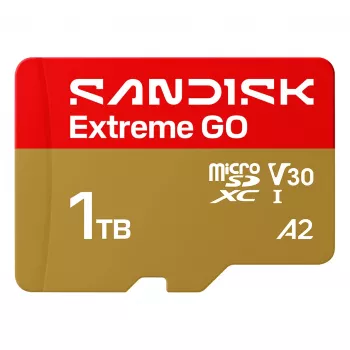 SanDisk Extreme GO microSDXC 1 TB UHS-I atminties kortelė, skaitymo greitis iki 240 MB/s, V30, A2