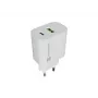 NATEC Ribera Sieninis Įkroviklis 1x USB-A + 1x USB-C 20W Baltas
