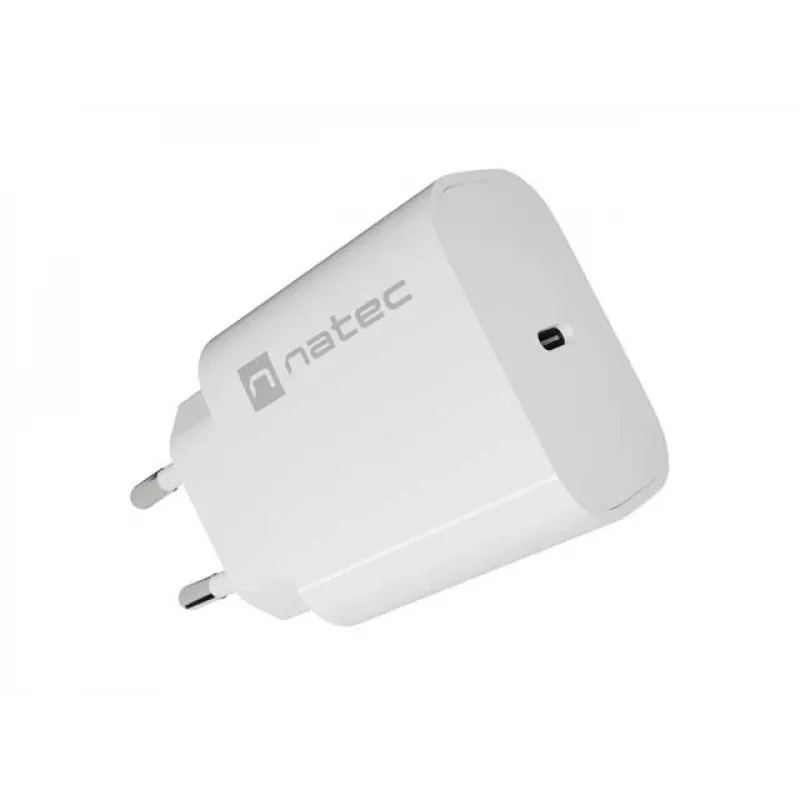 NATEC Ribera sieninis įkroviklis 1x USB-C 20W baltas
